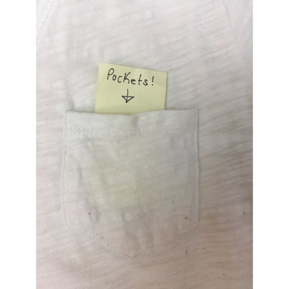 Ana A New Approach Top Size L White Short Sleeves Pullover V Neck - Picture 5 of 11